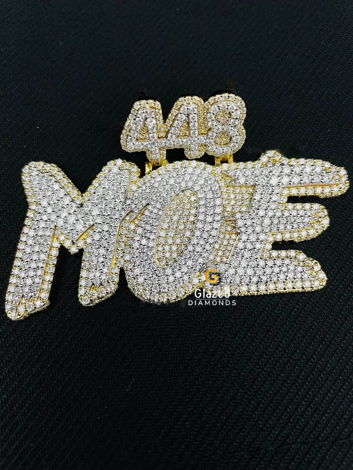 Customized Two Tone Custom Letter Moissanite Hip Hop Pendant