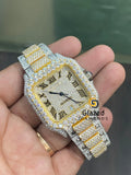 VVS Moissanite Studded Diamond Automatic Luxury Two Tone Watch