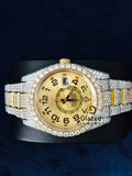 Two Tone Arabic Dial Sky Dweller VVS Moissanite Watch