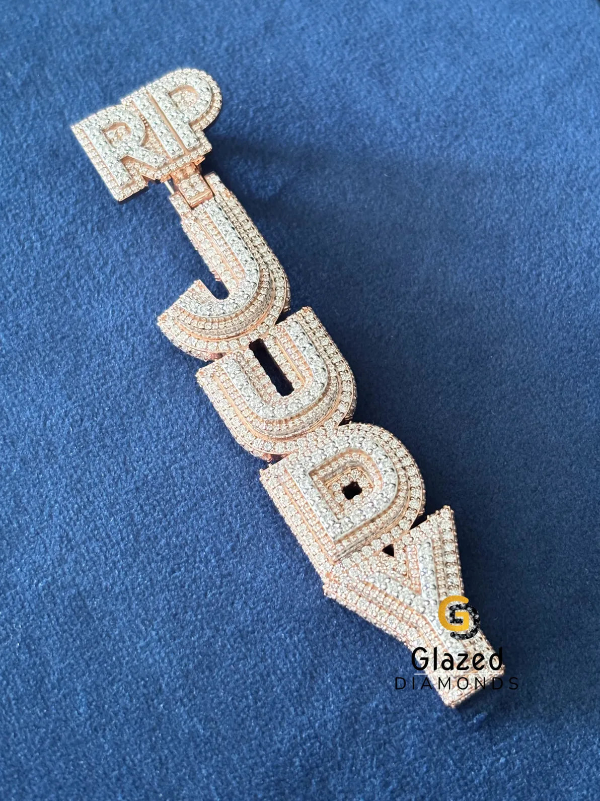 Two Tone Customized Name Hip HopPendant