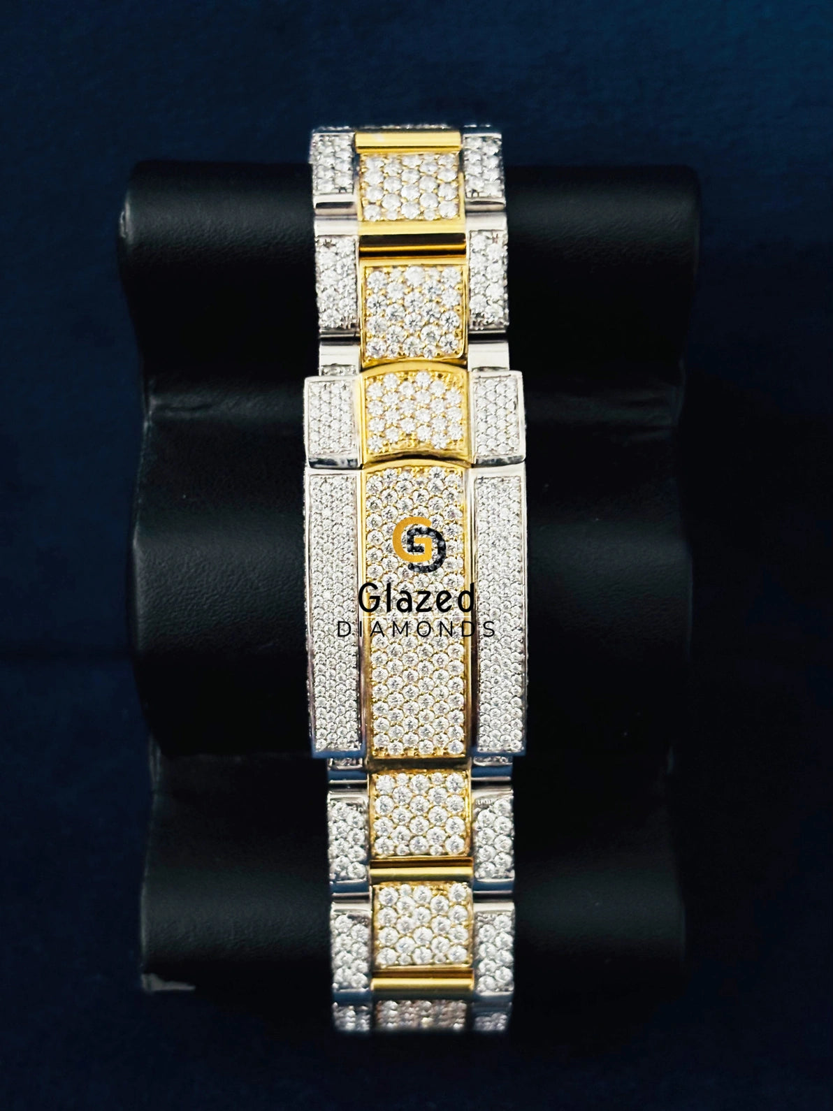 Two Tone Fully Iced Out Moissanite Watch