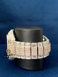 Two Tone Fully Iced Out Stainless Steel Moissanite Watch