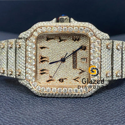 Two Tone Moissanite Diamond Watch