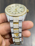 Two Tone Moissanite Diamond Watch for Men