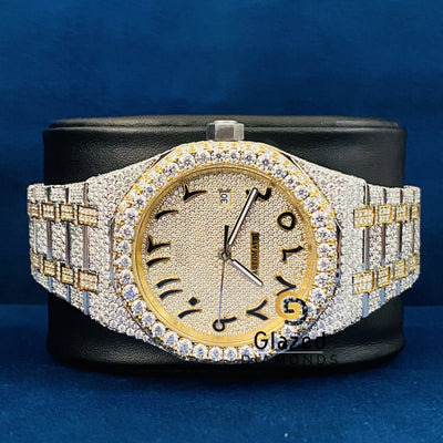 Two Tone Moissanite Wrist Watch