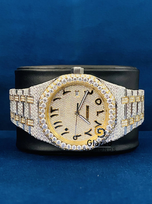 Two Tone Moissanite Wrist Watch