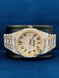 Two Tone Moissanite Wrist Watch
