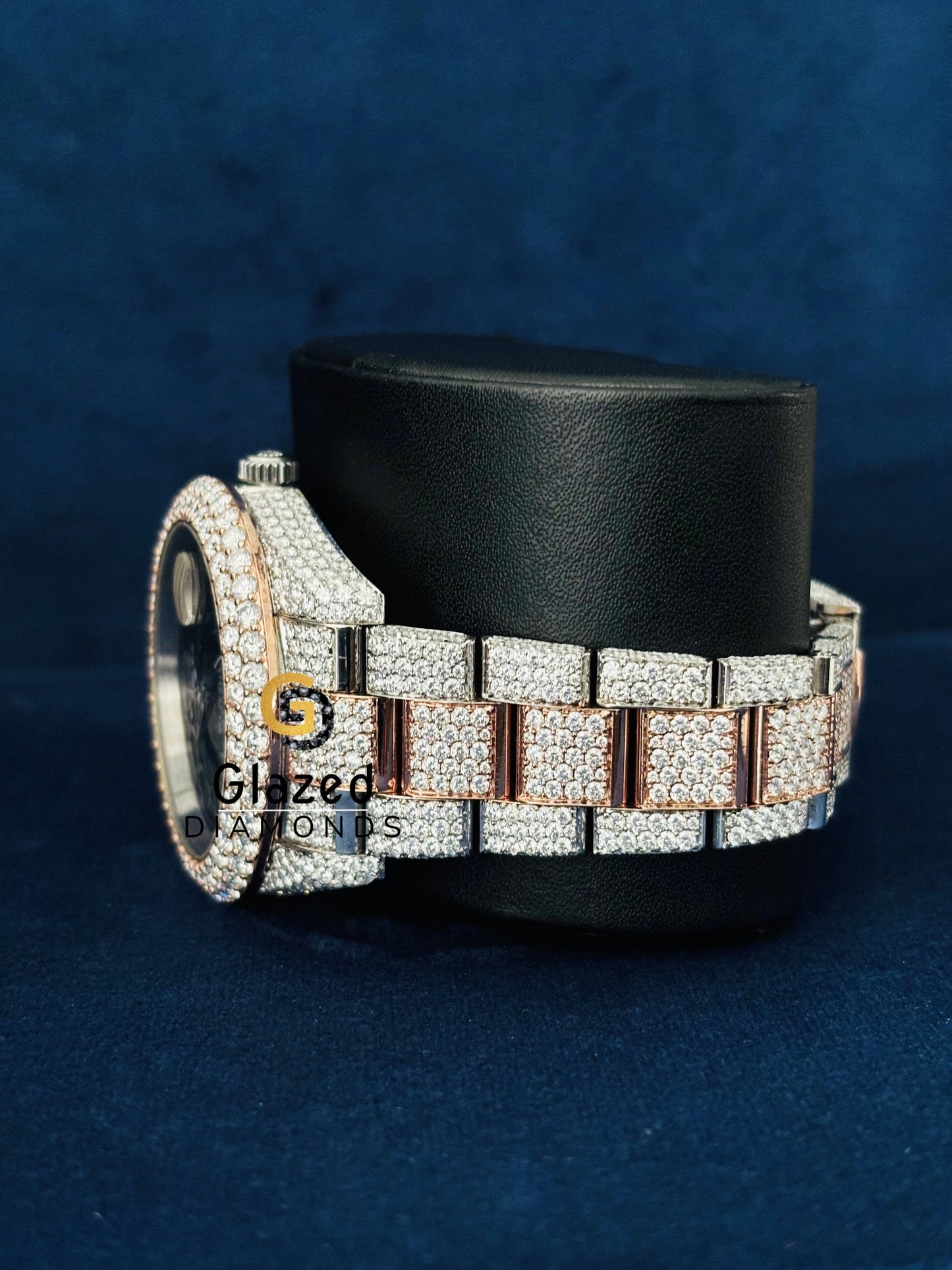 Two Tone Roman Numerals Moissanite Watch