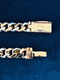 Two Tone Round Moissanite Cuban Link Hip Hop Chain Bracelet