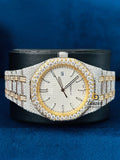 Two Tone Round VVs Moissasnite D Colorless Watch