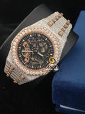 Two Tone Skeleton VVS Moissanite Hip Hop Watch