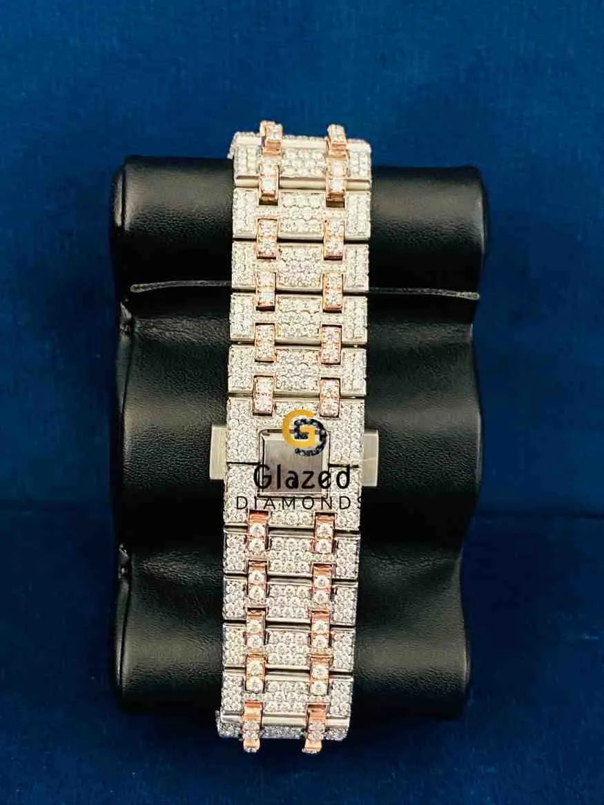Two Tone Stainless Steel Moissanite Watch