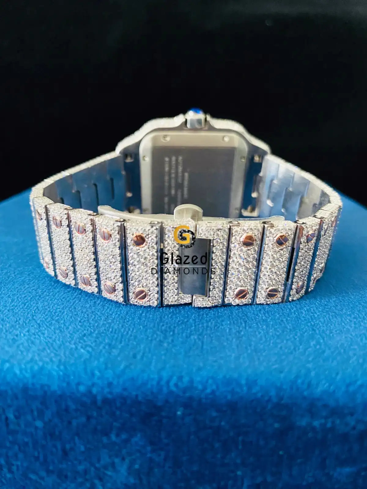 Two Tone Stunning Roman Dial VVS Moissanite Watch