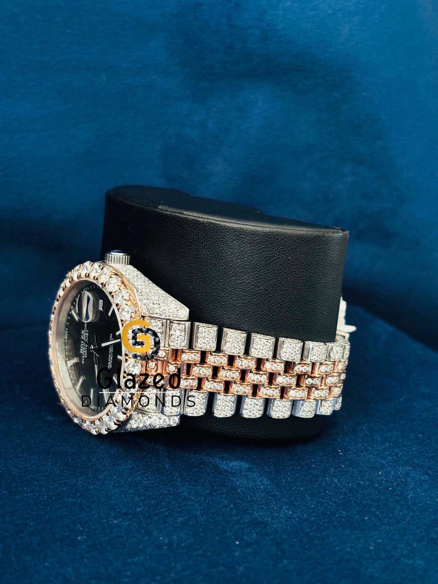 Two Tone White Bar Iced Out Hip Hop Moissanite Rapper Watch
