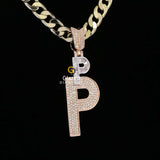 Custom Hip Hop Style Initial P Letter Iced Out Pendant