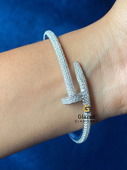 Unique Hip Hop Round Moissanite Bracelet
