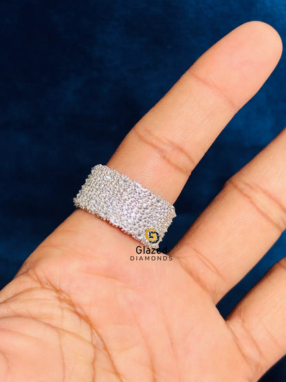 Upside Down Setting Round Cut Moissanite Reverse Band