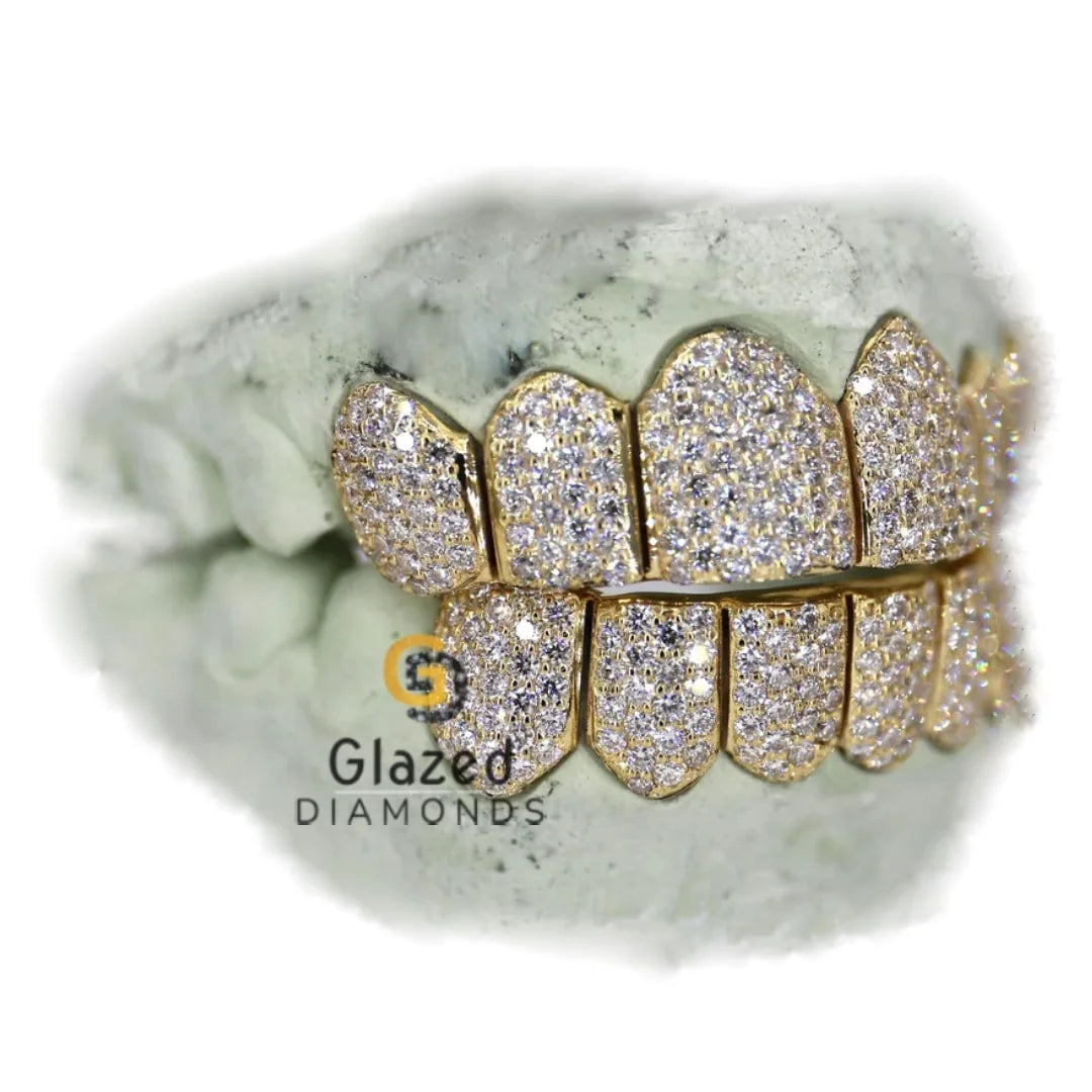 Bust Down 6 On 6 Moissanite Diamond Grillz