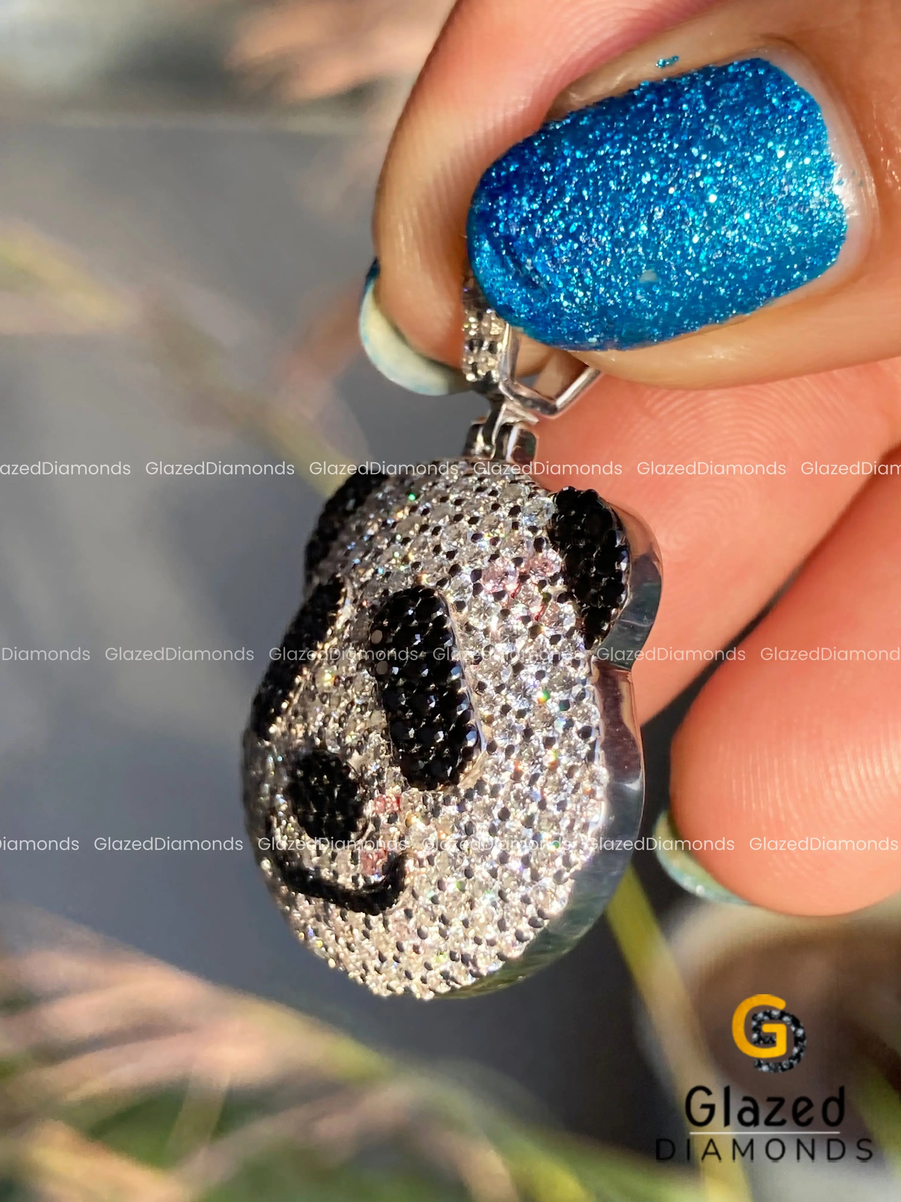 3D Panda Face VVS Black and White Diamond Hip Hop Pendant