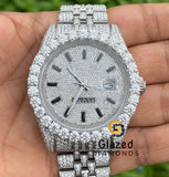 Bust Down VVS Moissanite Diamond Studded Jubilee Belt Watch Mens