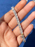 VVS Asscher Moissanite Tennis Link Bracelet