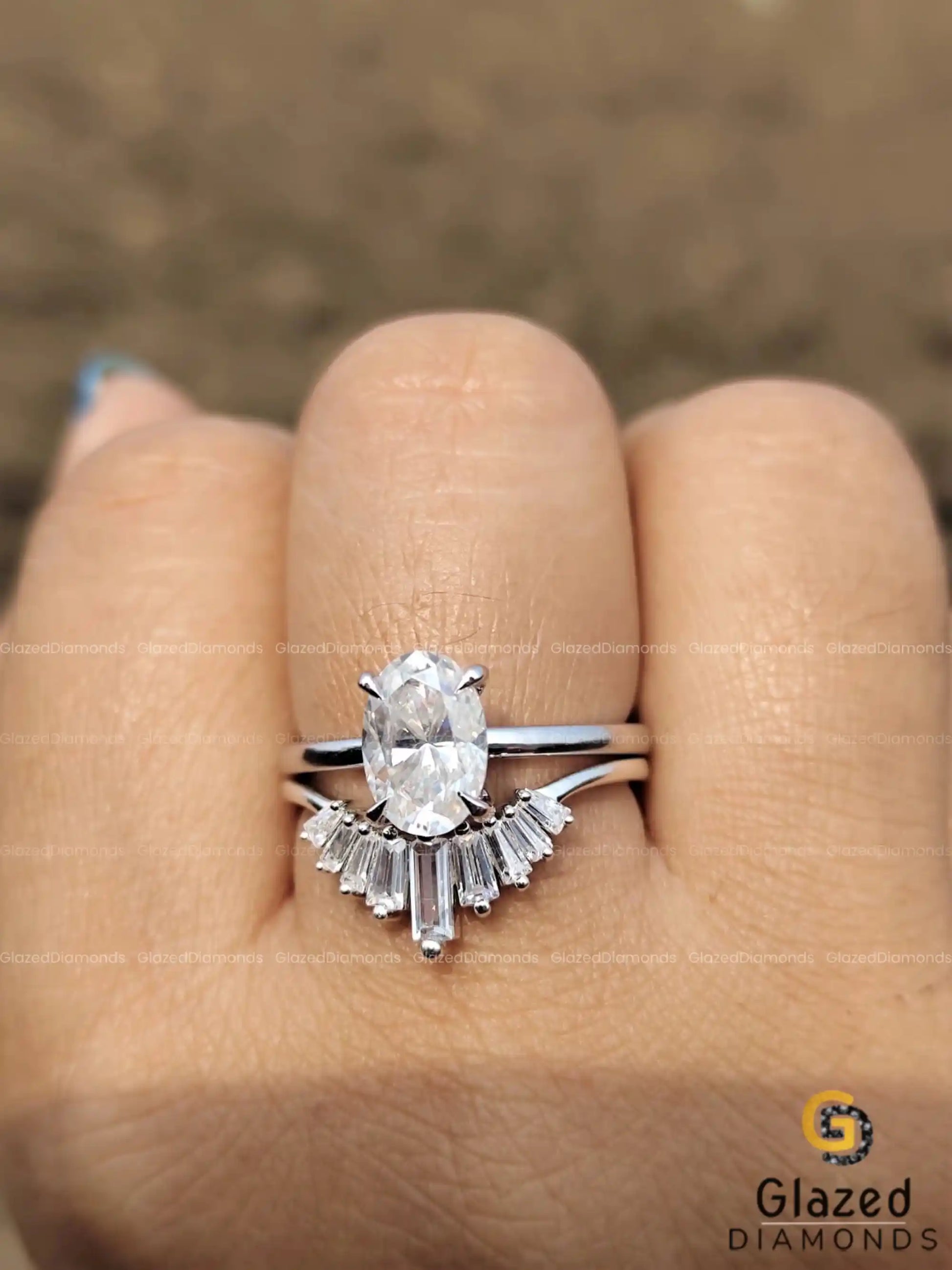 VVS Baguette Churved Bridal Band