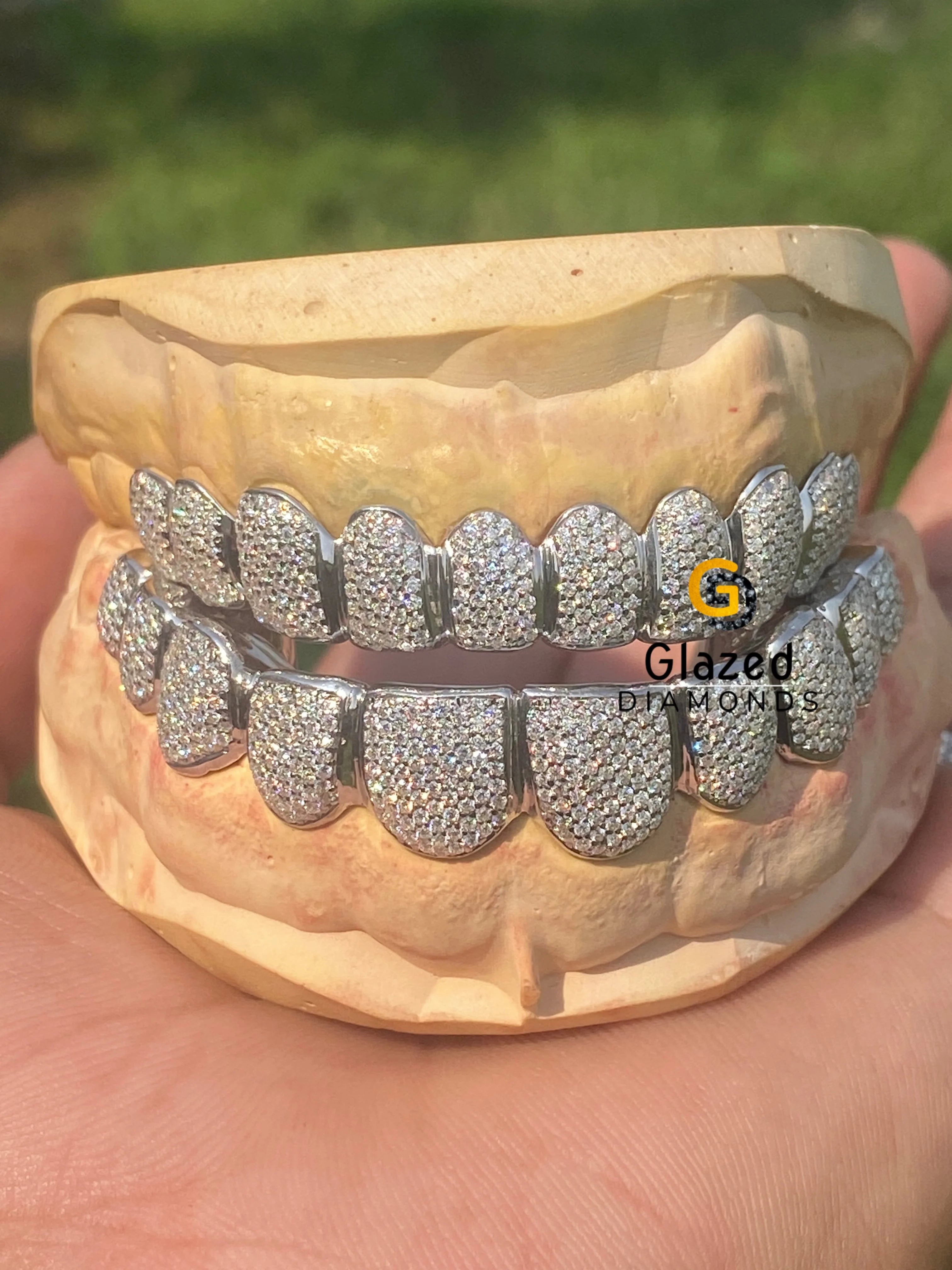 10 On 10 Custom Iced VVS Moissanite Diamond Grillz