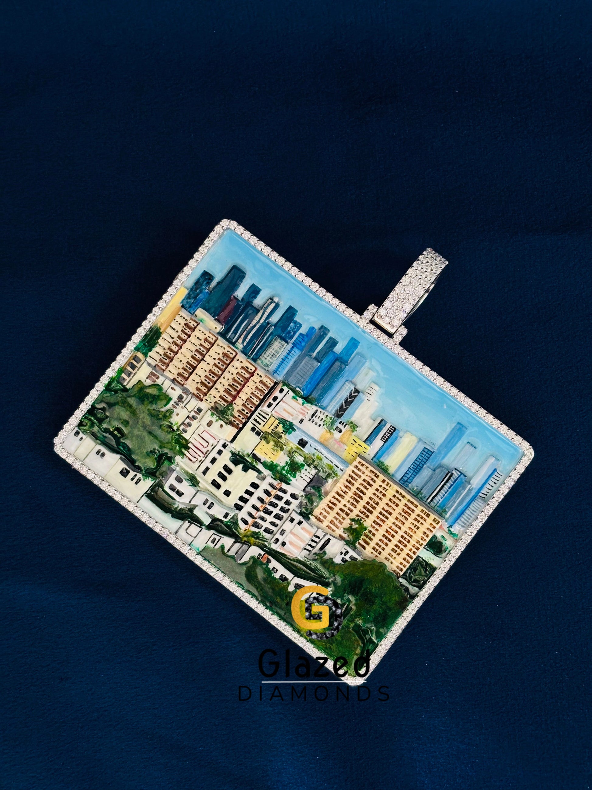 VVS Moissanite 925 Sterling Silver City Pendant