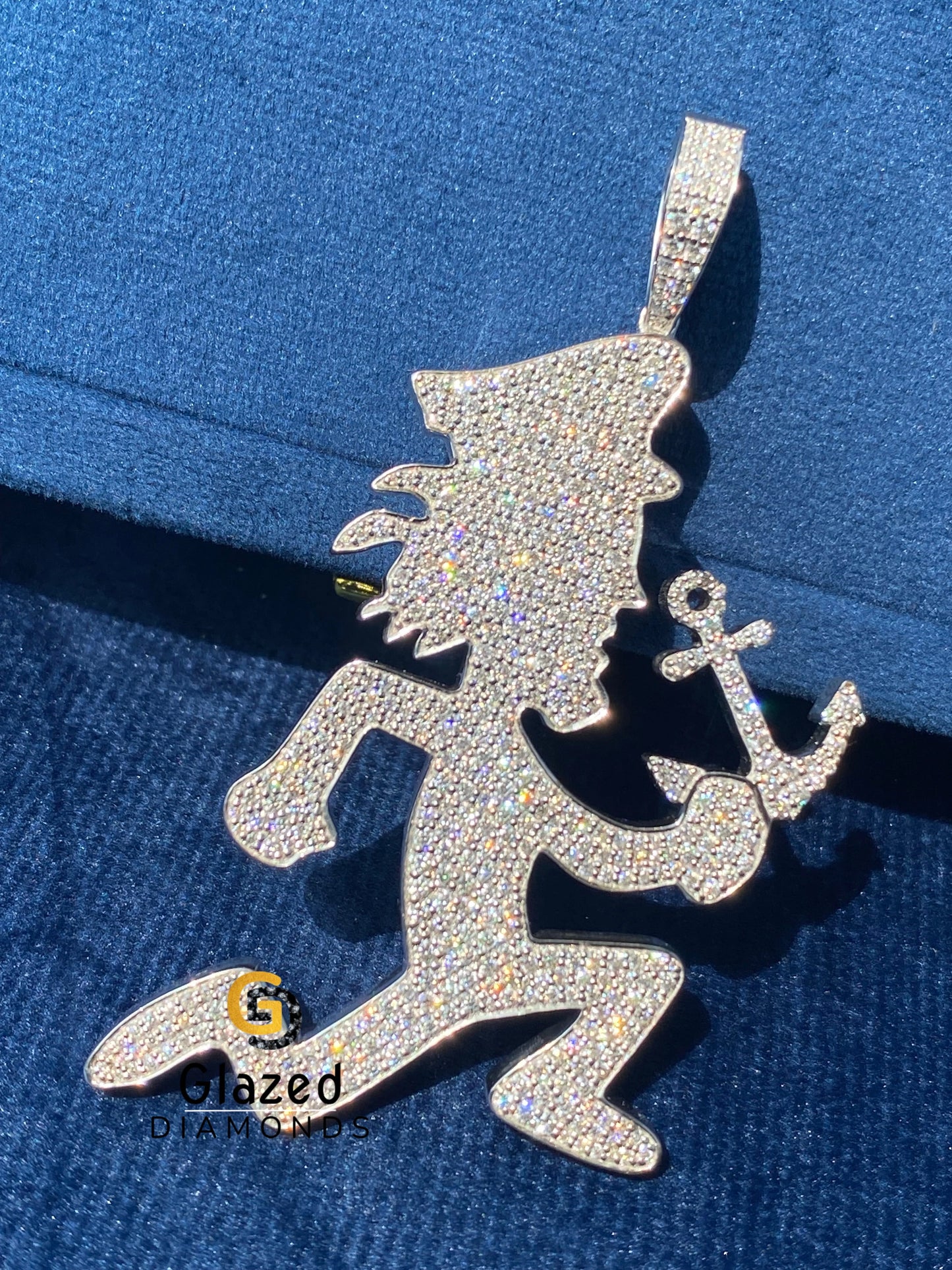 VVS Moissanite Anchor Hatchet Man Pendant