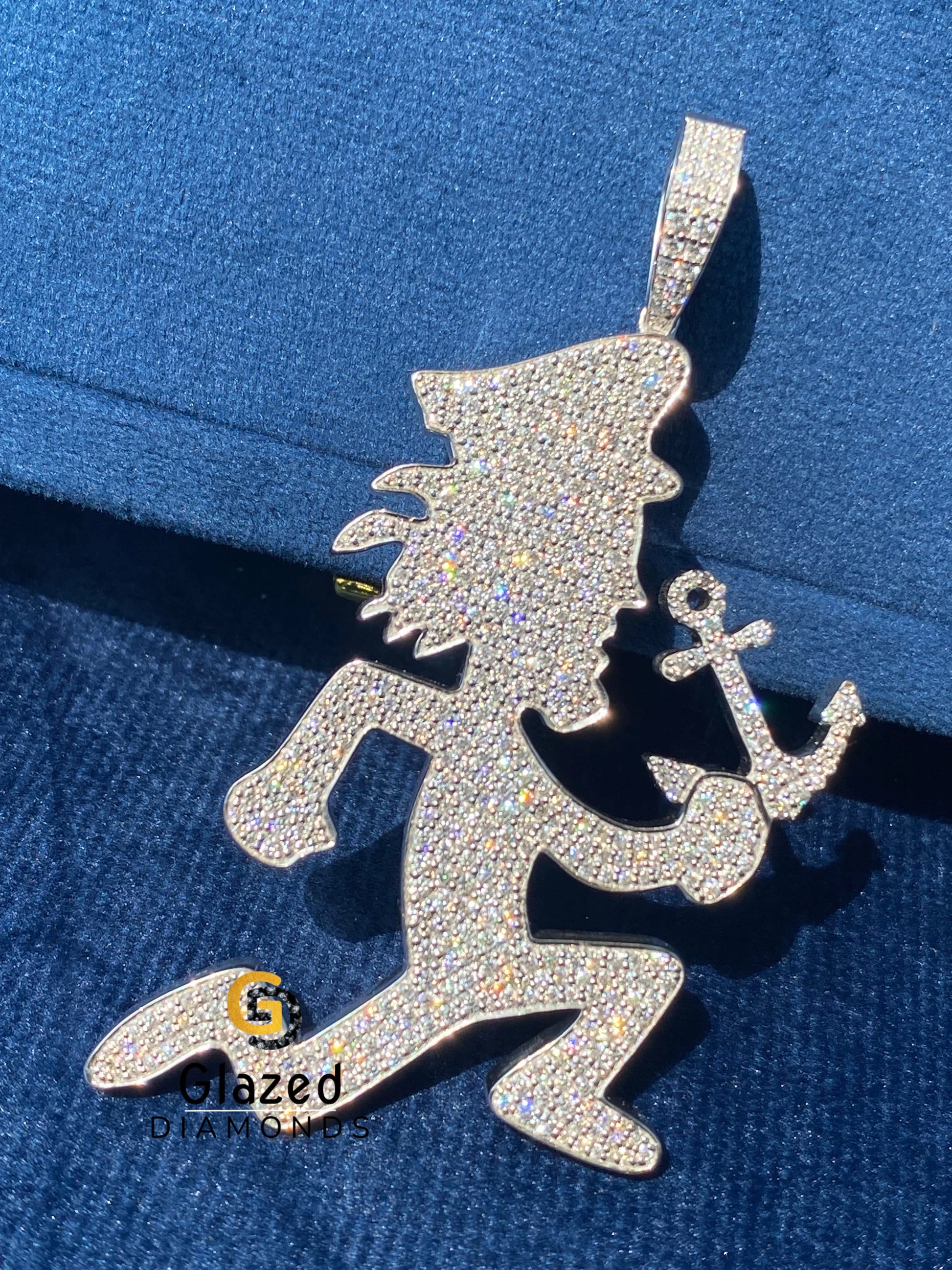 VVS Moissanite Anchor Hatchet Man Pendant