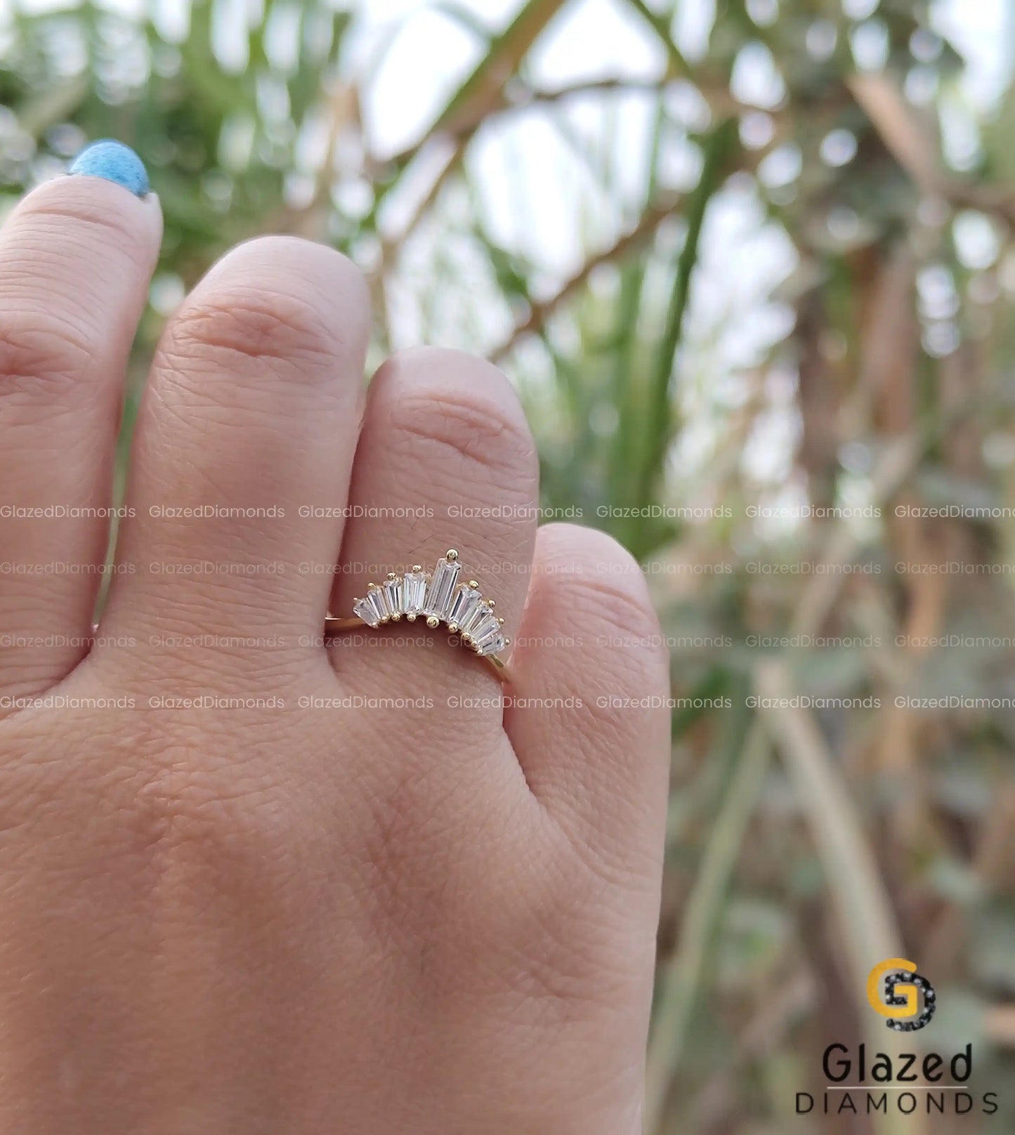 VVS Moissanite Baguette Ring