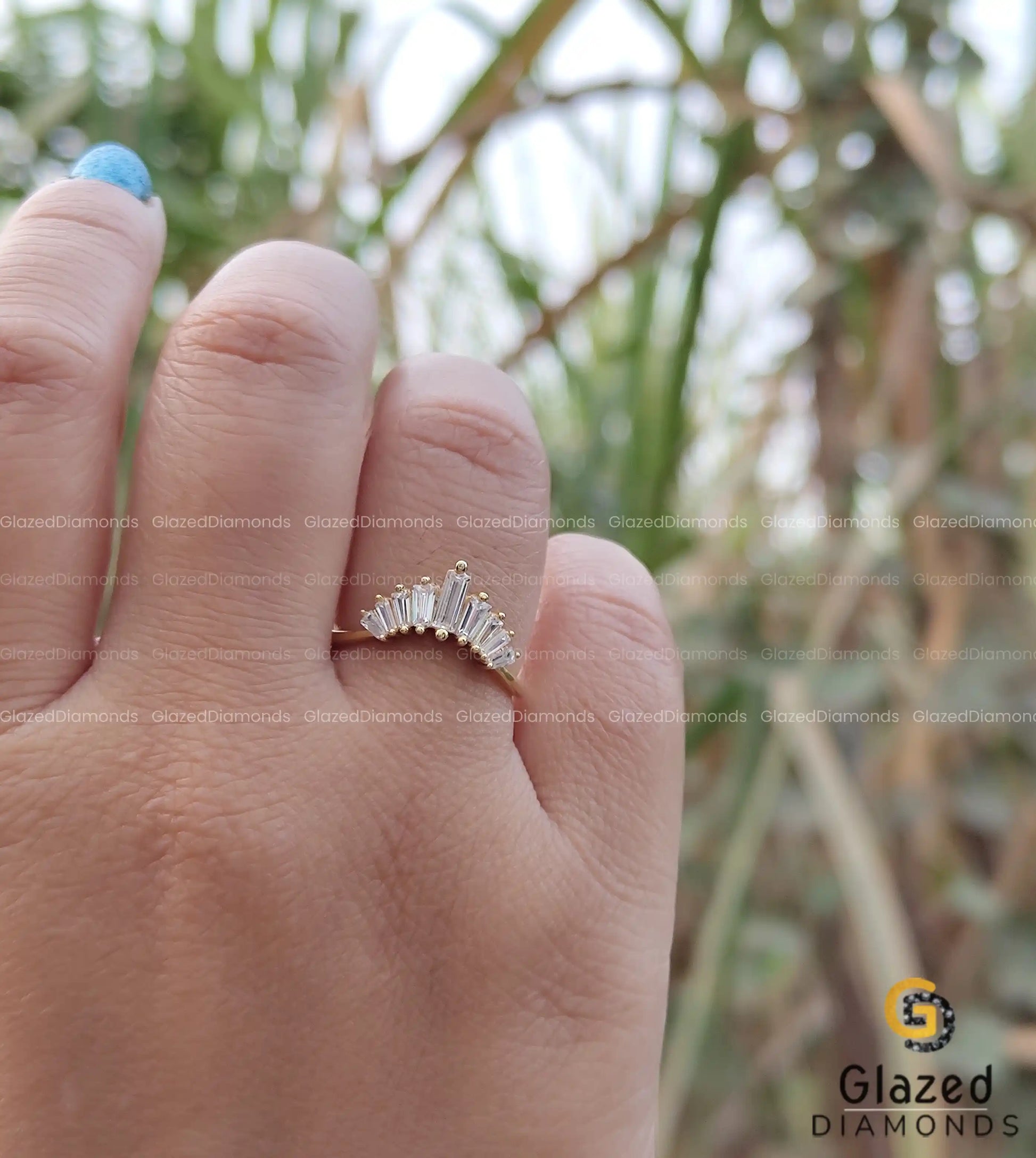 VVS Moissanite Baguette Ring