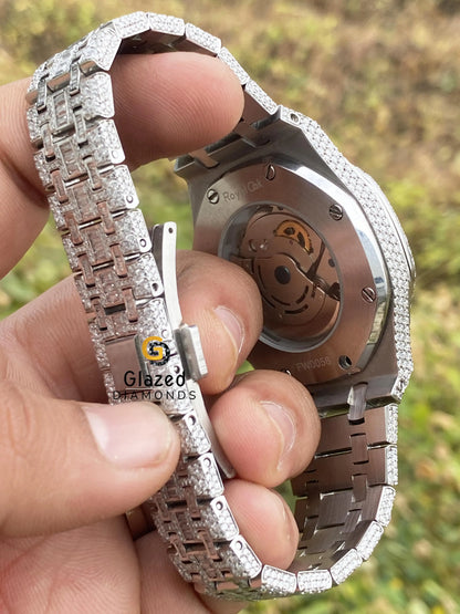 VVS Moissanite BustDown Watch Mens