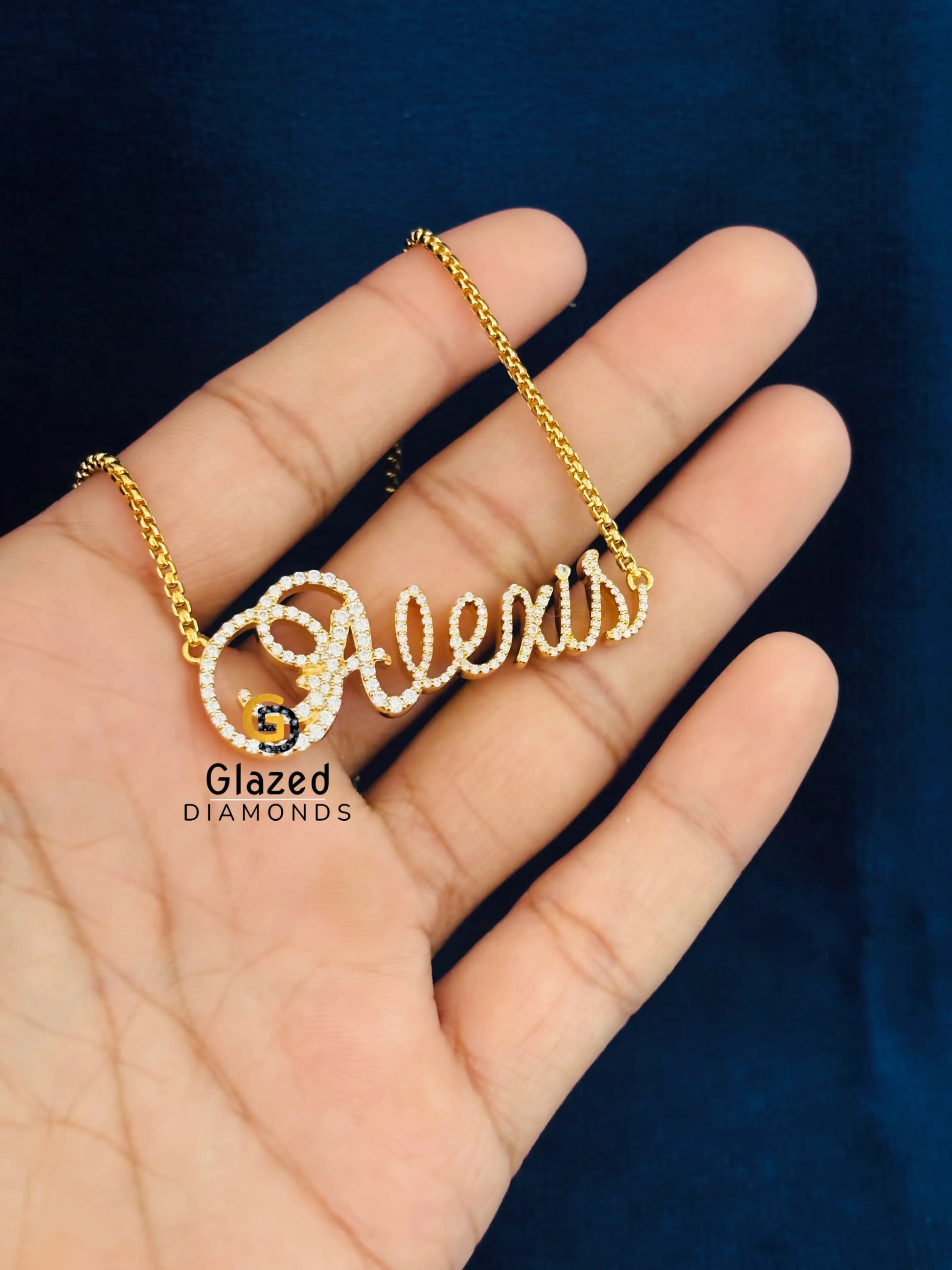 VVS Moissanite Diamond Letter Pendant