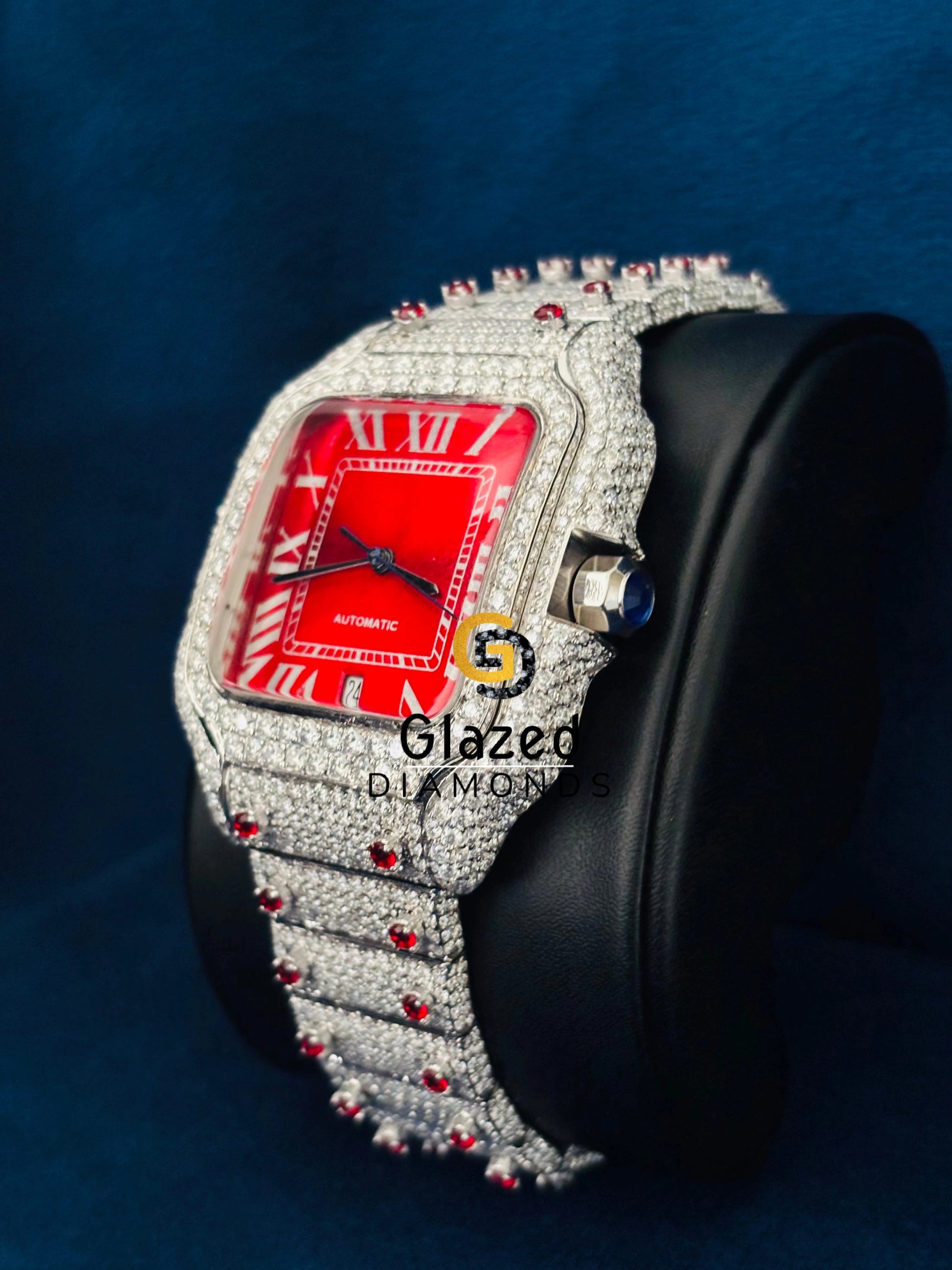VVS Moissanite Diamond Roman Number Watch