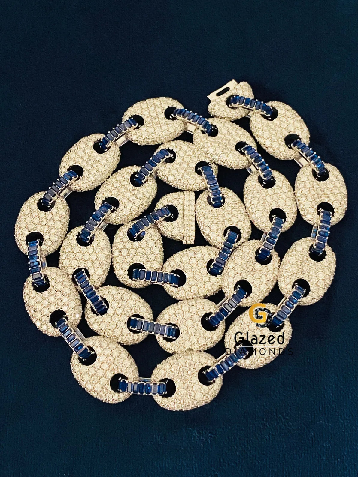 VVS Moissanite Diamond Studded Hip Hop Link Chain