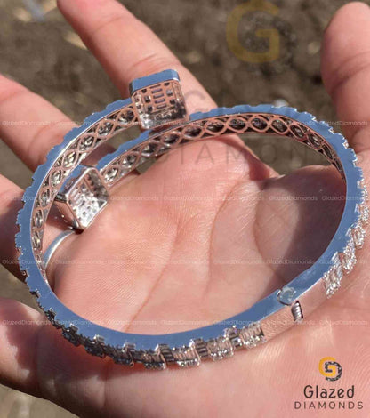 VVS Moissanite Open Diamond Cuff Bracelet