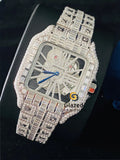 VVS Moissanite Skeleton Dial Fully Bust Down Watch