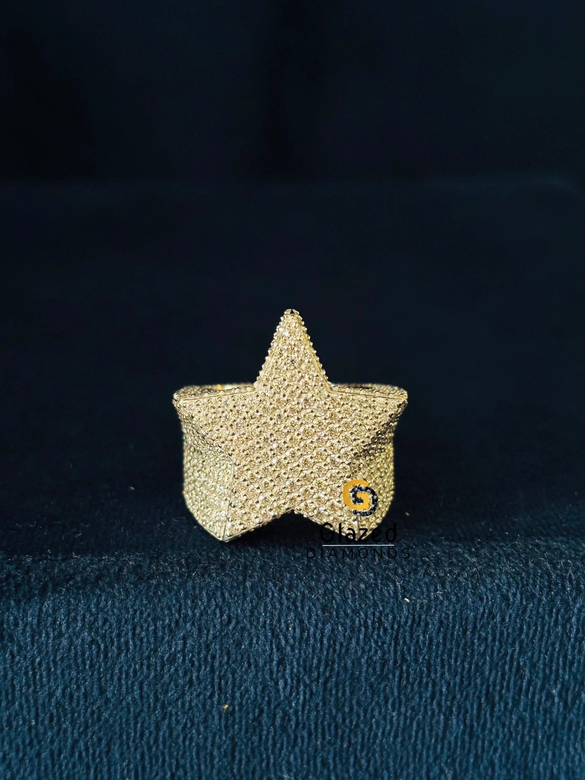 VVS Moissanite Star Hip Hop Ring