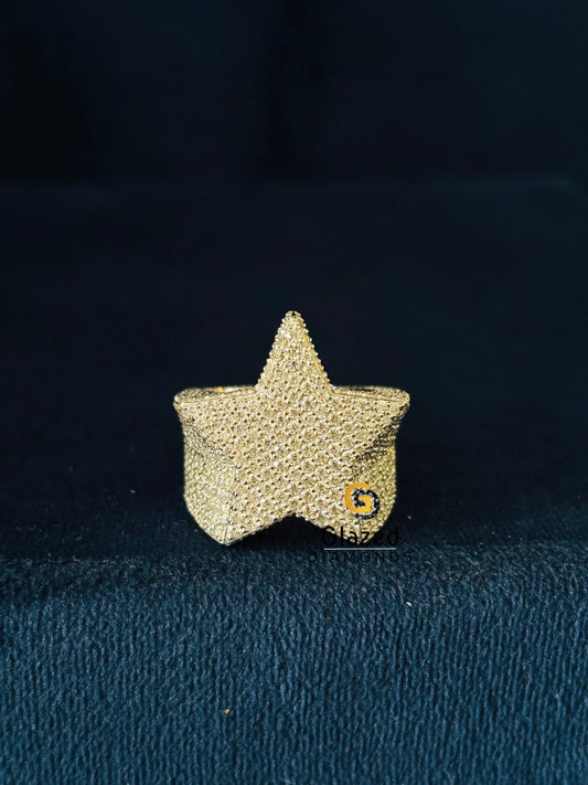 VVS Moissanite Star Hip Hop Ring