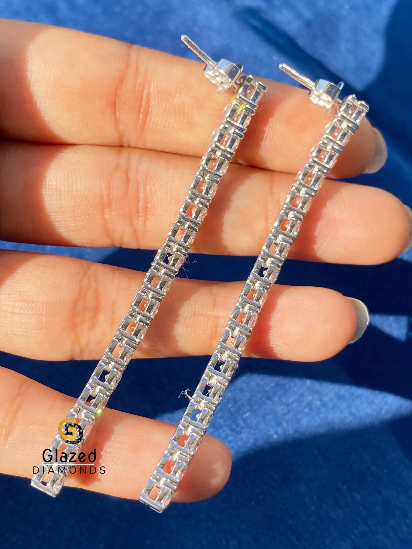 VVS Moissanite Tennis Earrings