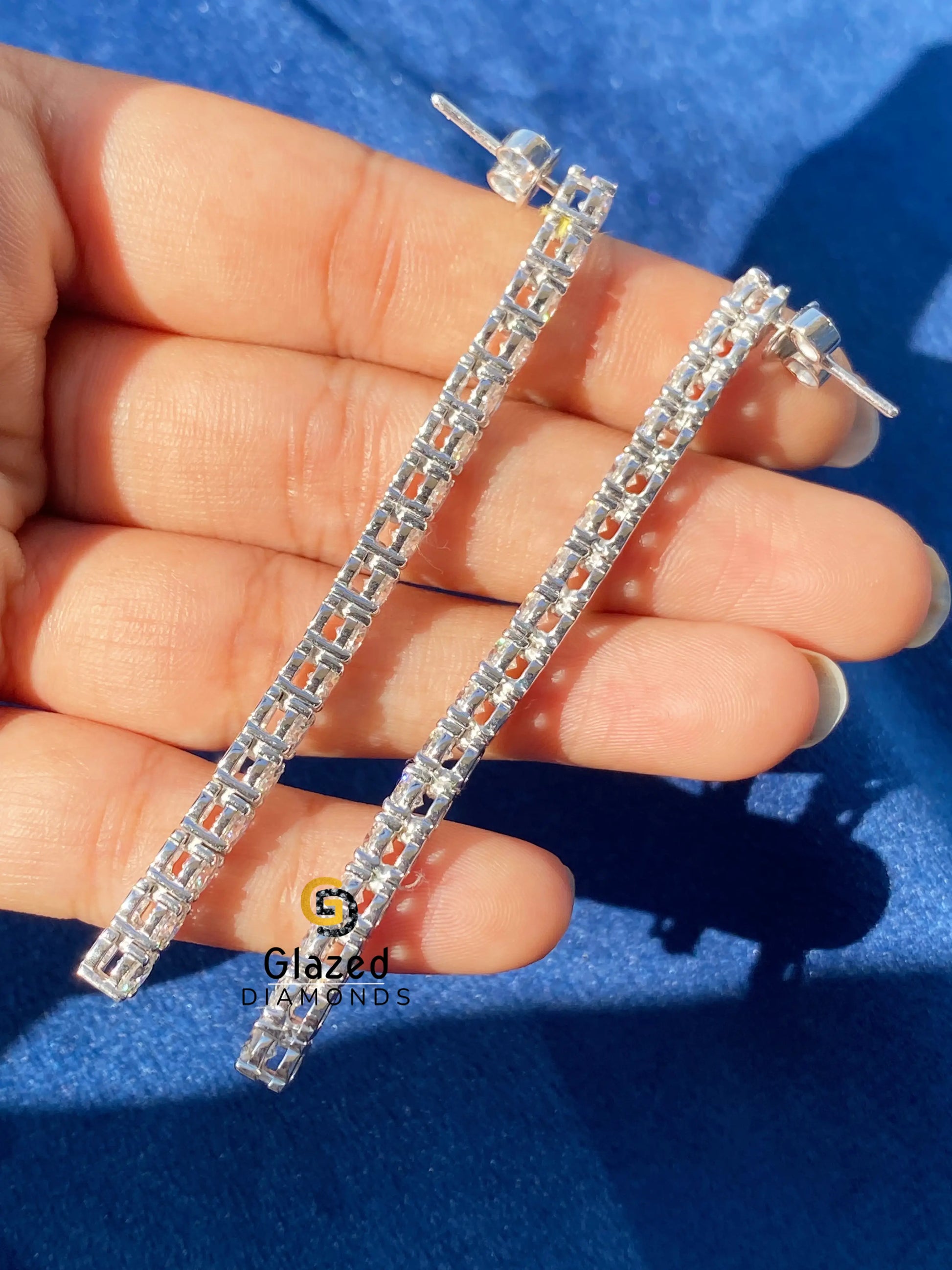 VVS Moissanite Tennis Earrings For Women