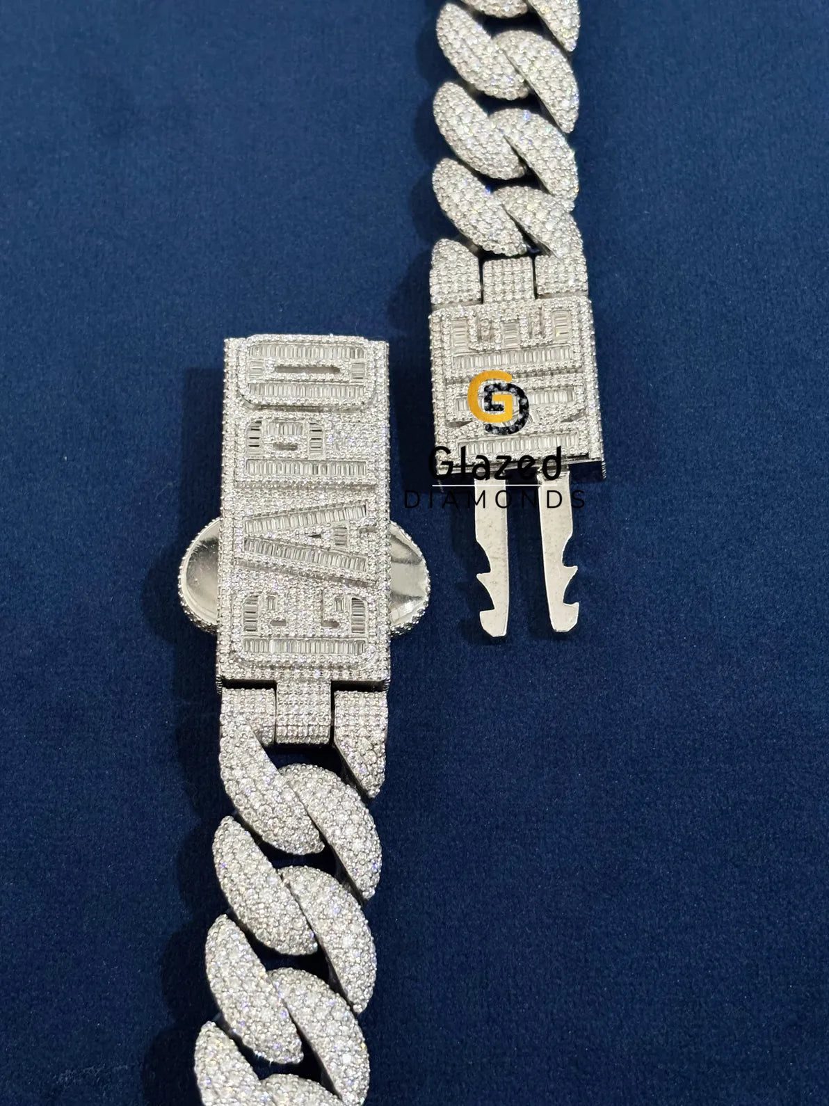VVS Round_Baguette Moissanite Diamond Studded Hip Hop Chain