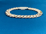VVS Round Moissanite Two Tone Iced Out Link Chian Bracelet