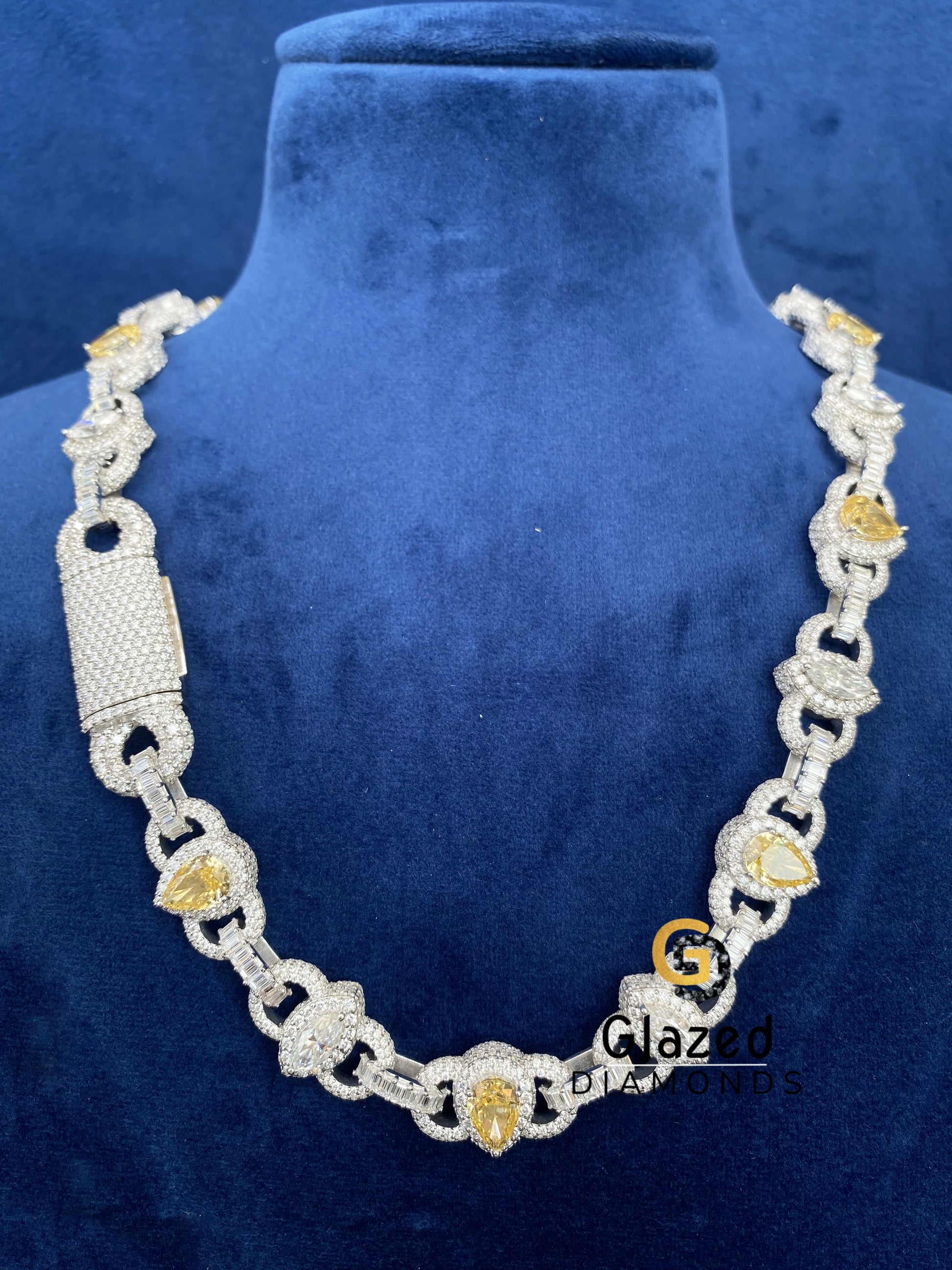 VVS Stuuded Moissanite 925 Silver Neckalce