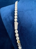 VVs 4MM Round Moissanite Tennis Link Hip Hop Chain