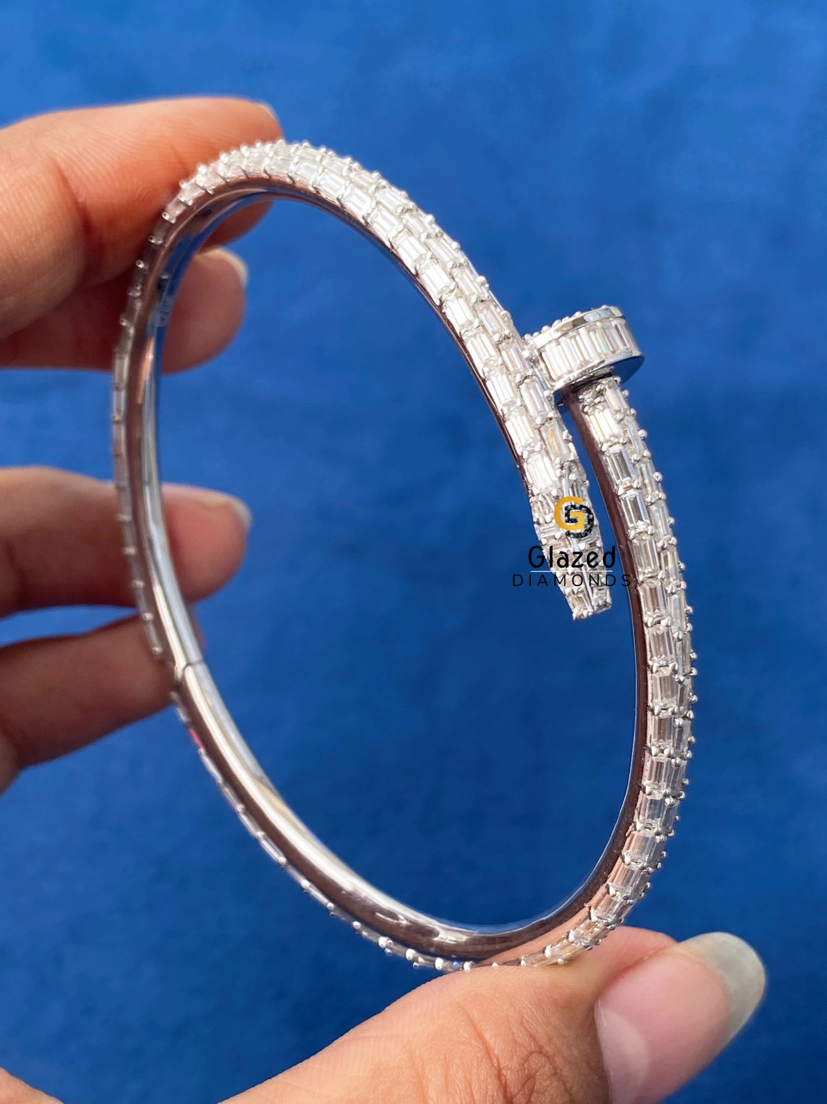 VVs Baguette Moissanite D Colorless Bust Down Cartier Bracelet