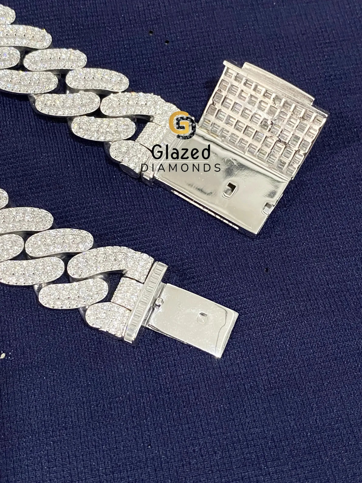 VVs Moissanite D Colorless Hip Hop Cuban Link Chain