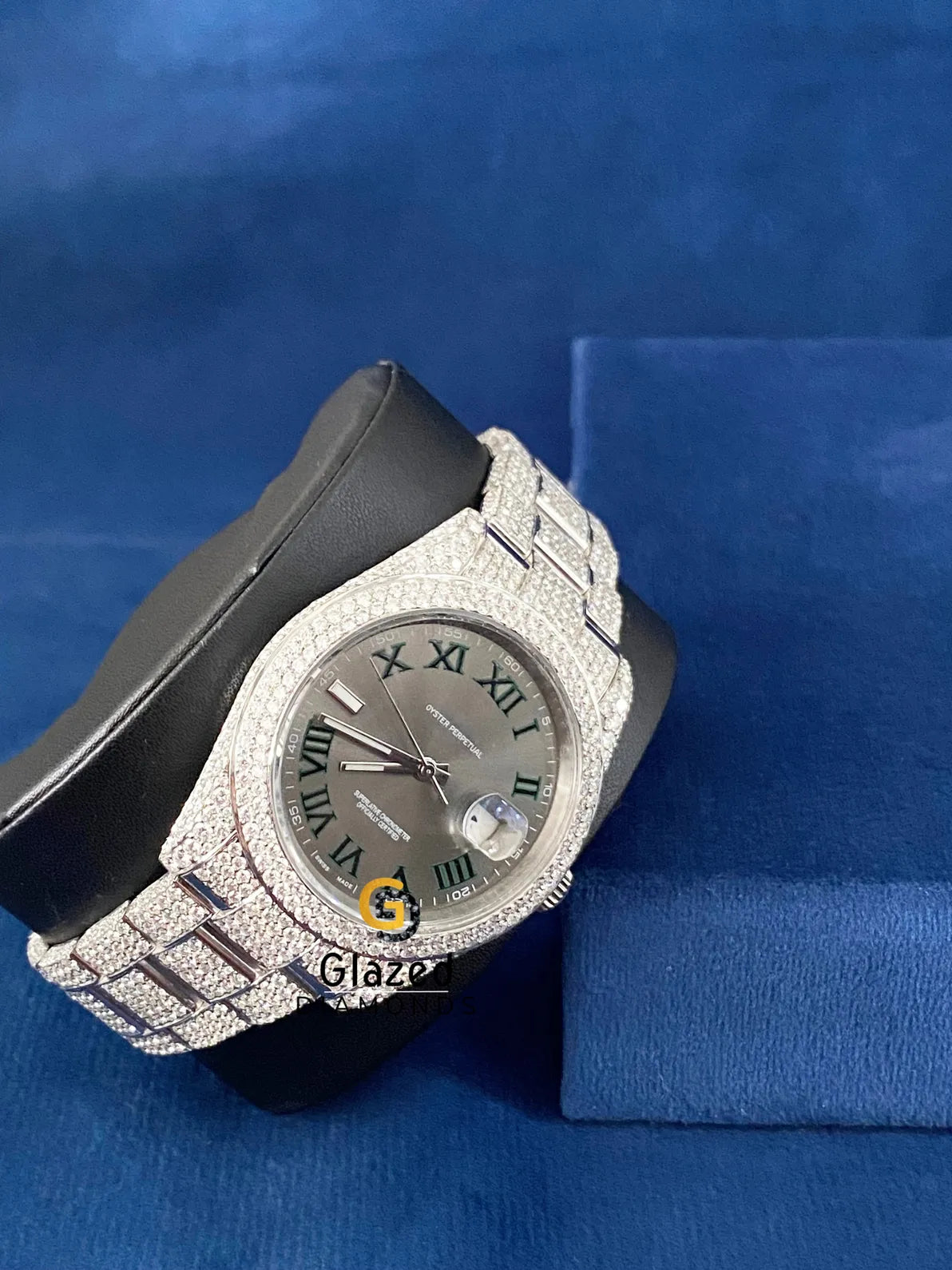 VVs Moissanite D Colorless Moissanite Roman Dial Watch