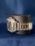 VVs Moissanite D Colorless Stainless Steel Hip Hop Watch
